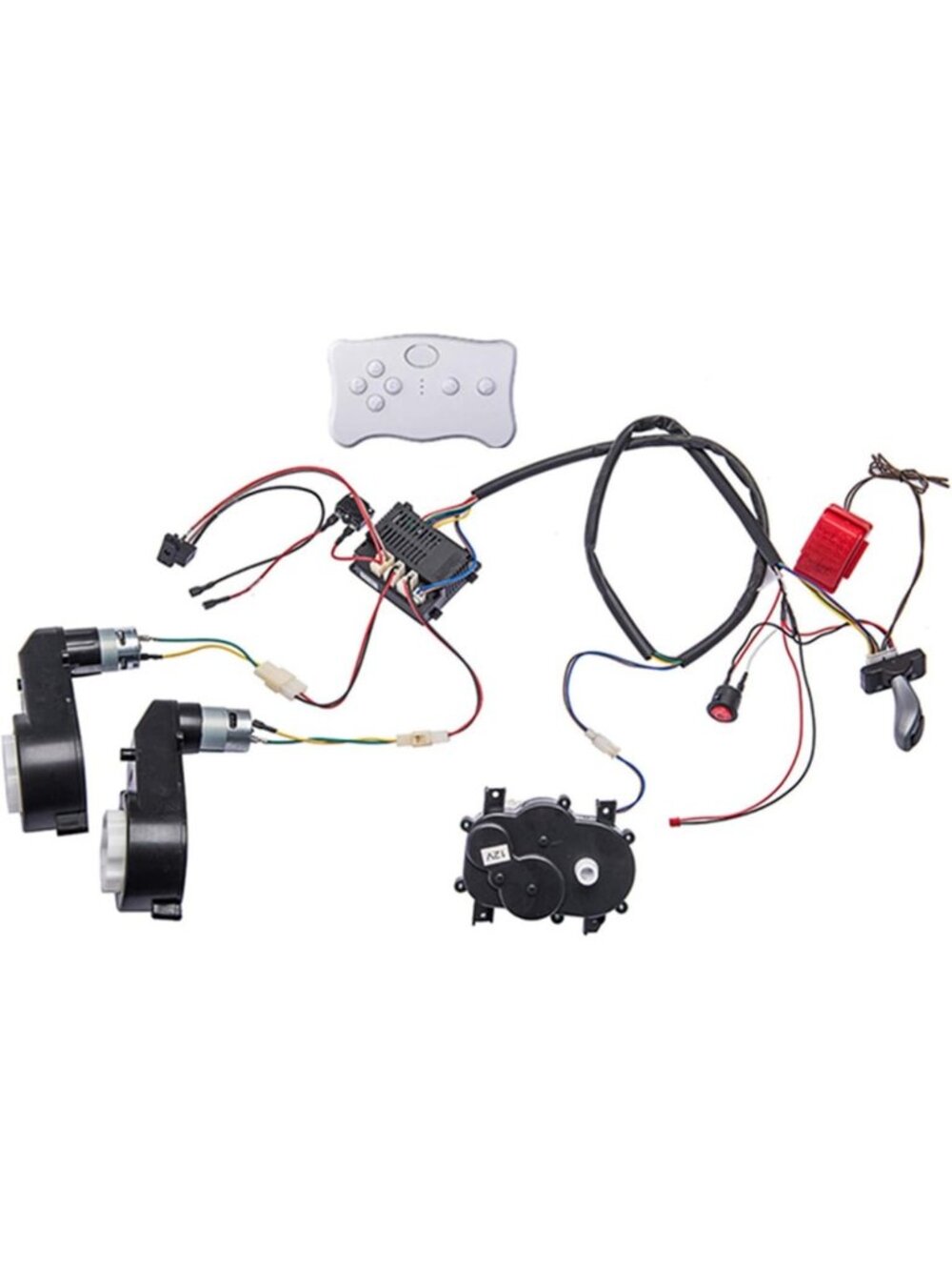 12V Kids Ride-On Car Remote Control Set, DIY Harness, Circuit Board & Gearbox